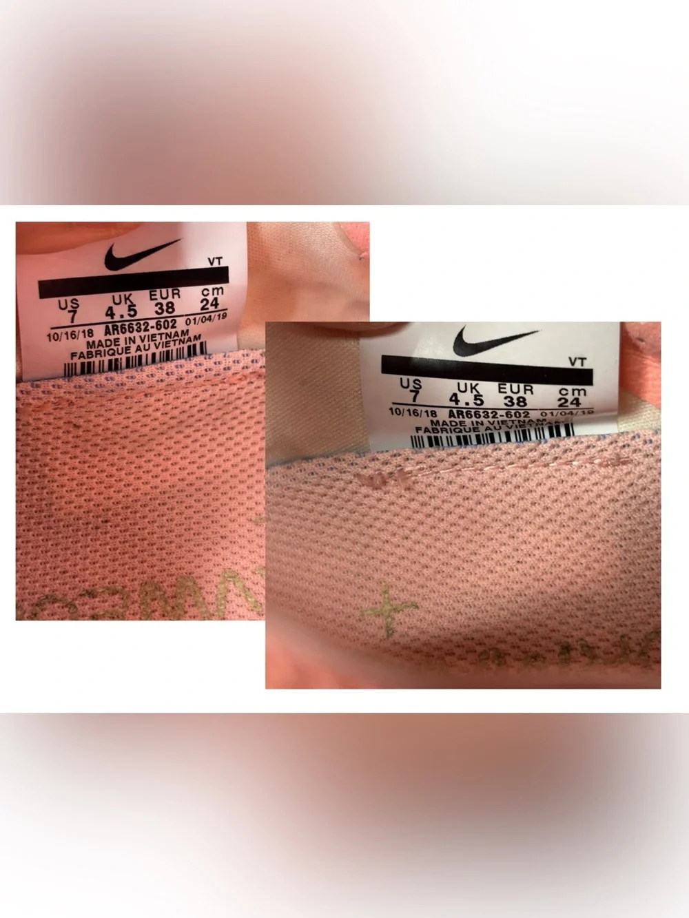 Nike Air VaporMax 2019 Pink Tint Barely Volt Neon Running Shoes Women’s Size 7